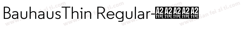 BauhausThin Regular字体转换